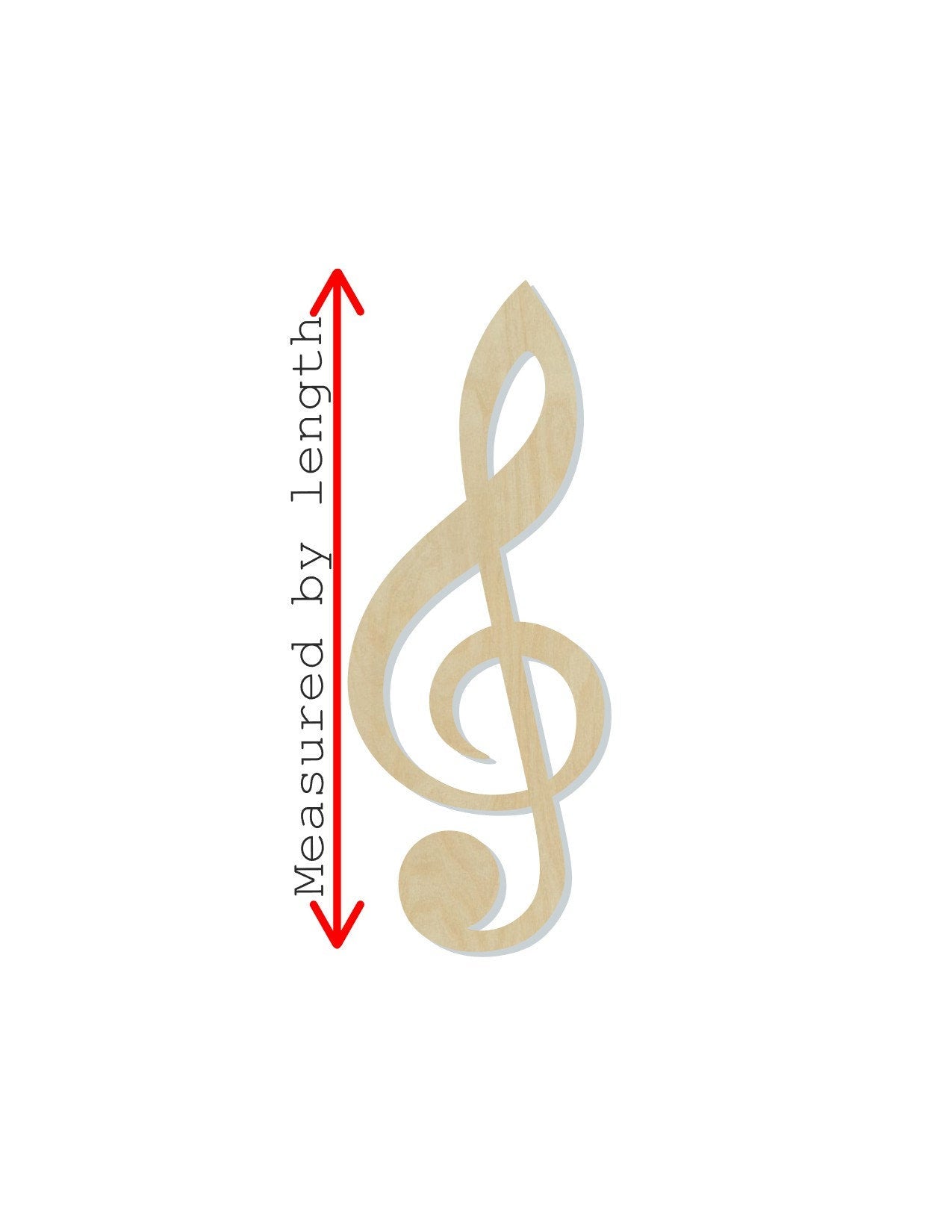 Treble Clef wood shape wood cutouts DIY Paint kit Music class Band #2118 - Multiple Sizes Available - Unfinished Wood Cutout Shapes