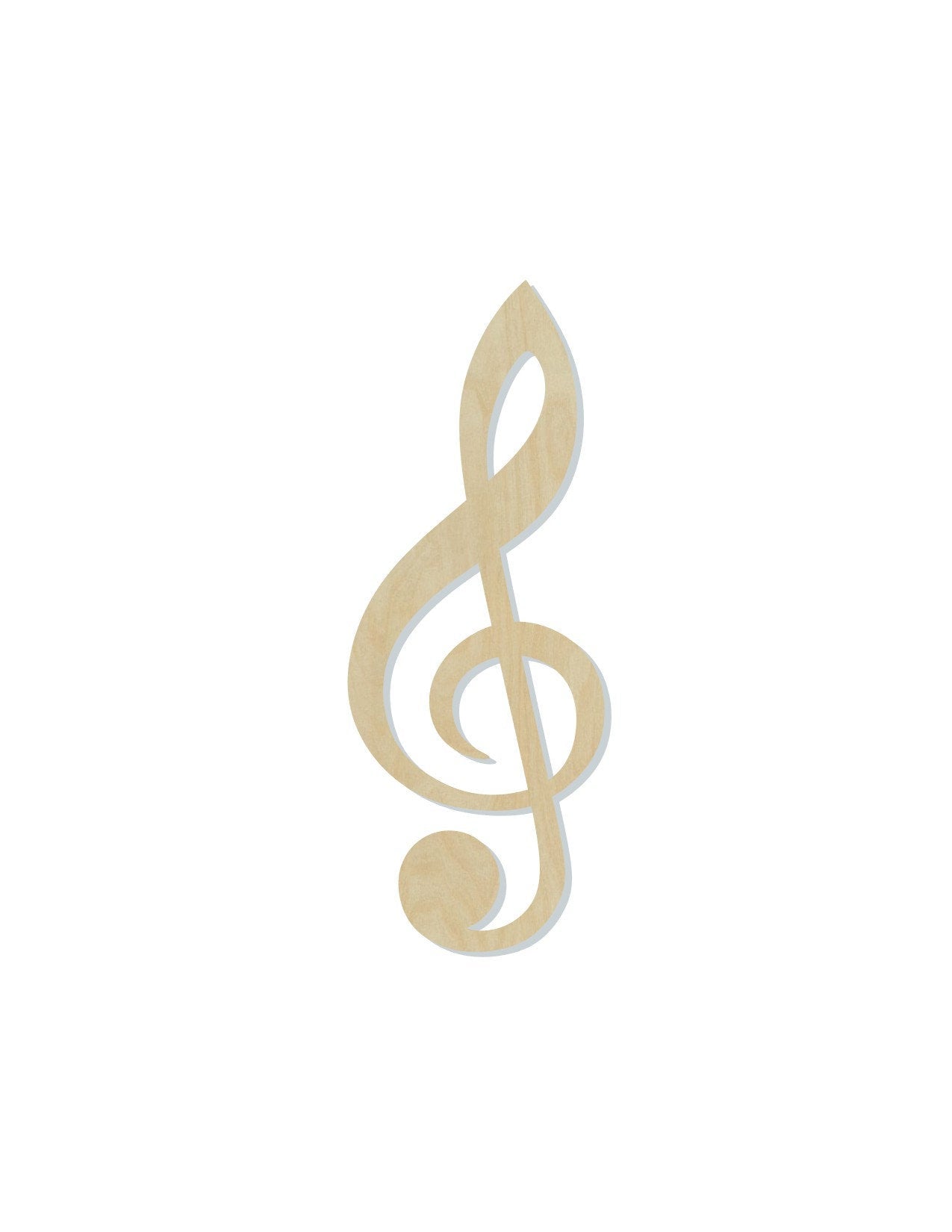 Treble Clef wood shape wood cutouts DIY Paint kit Music class Band #2118 - Multiple Sizes Available - Unfinished Wood Cutout Shapes