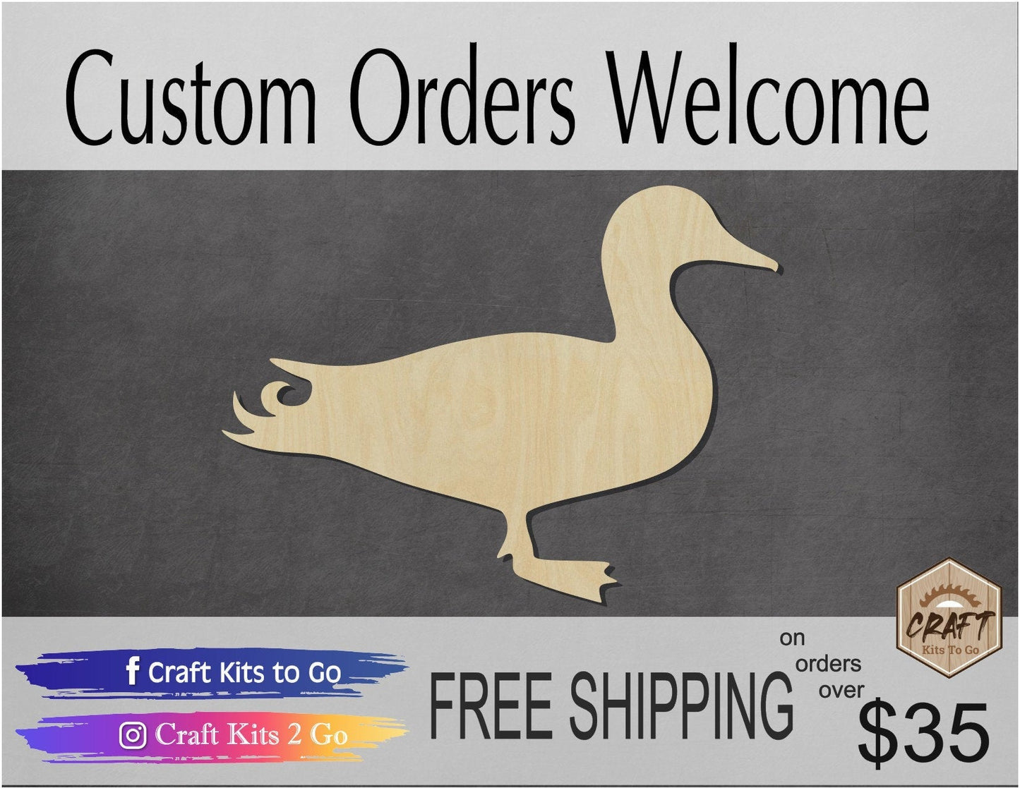 Mallard Duck wood cutouts wood shapes Animal cutouts DIY Paint kit #1716 - Multiple Sizes Available - Unfinished Wood Cutout Shapes