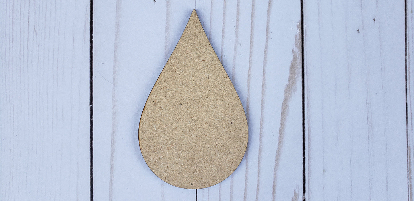 Rain Drop wood cutouts wood shapes Rain drops Raining Weather DIY paint kit #1676 - Multiple Sizes Available - Unfinished Wood Cutout Shapes