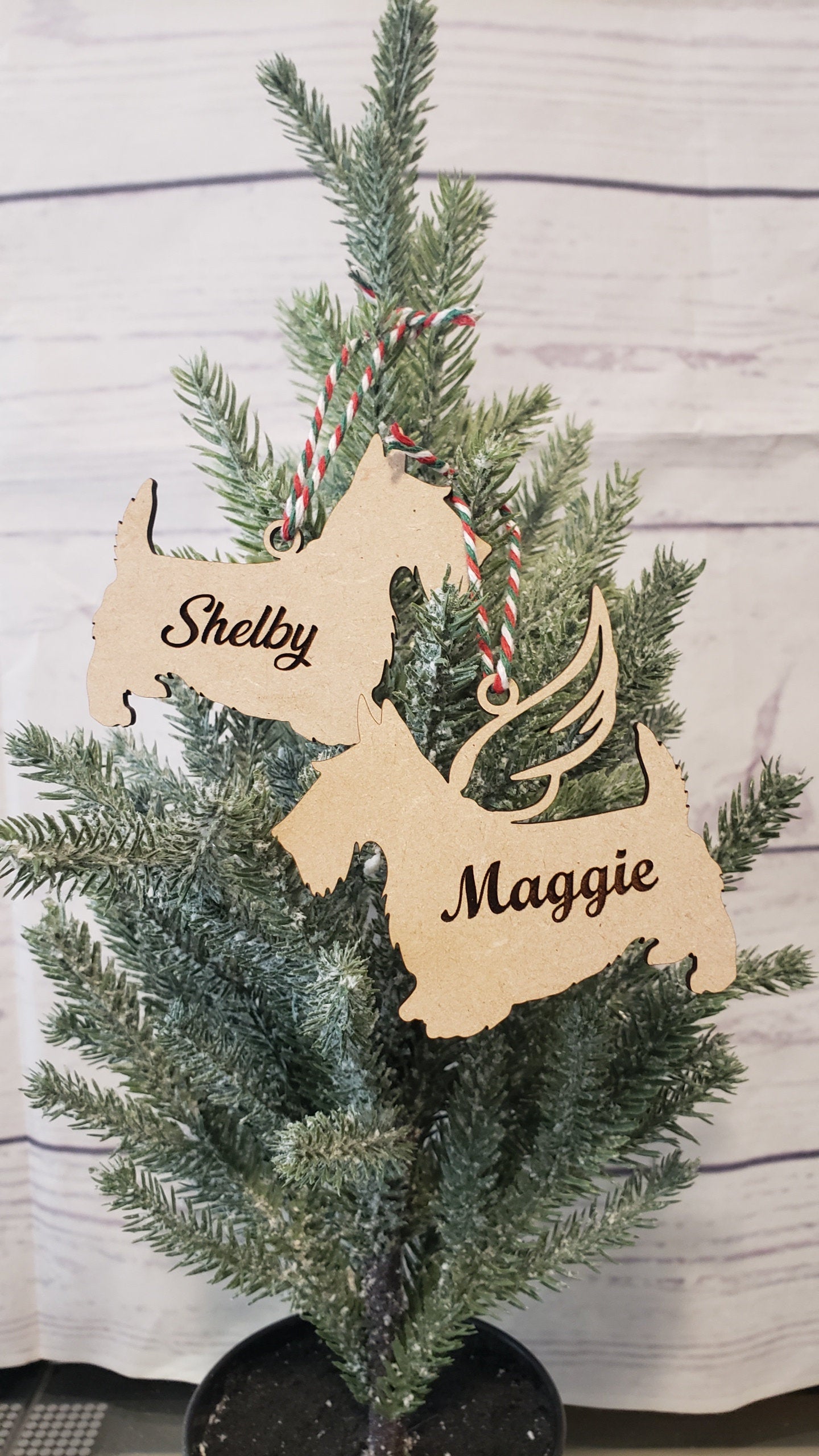 Scottie Ornament Wood Shape wood cutouts Scottish Terrier DIY paint kit #2438 - Multiple Sizes Available - Unfinished Wood Cutout Shapes