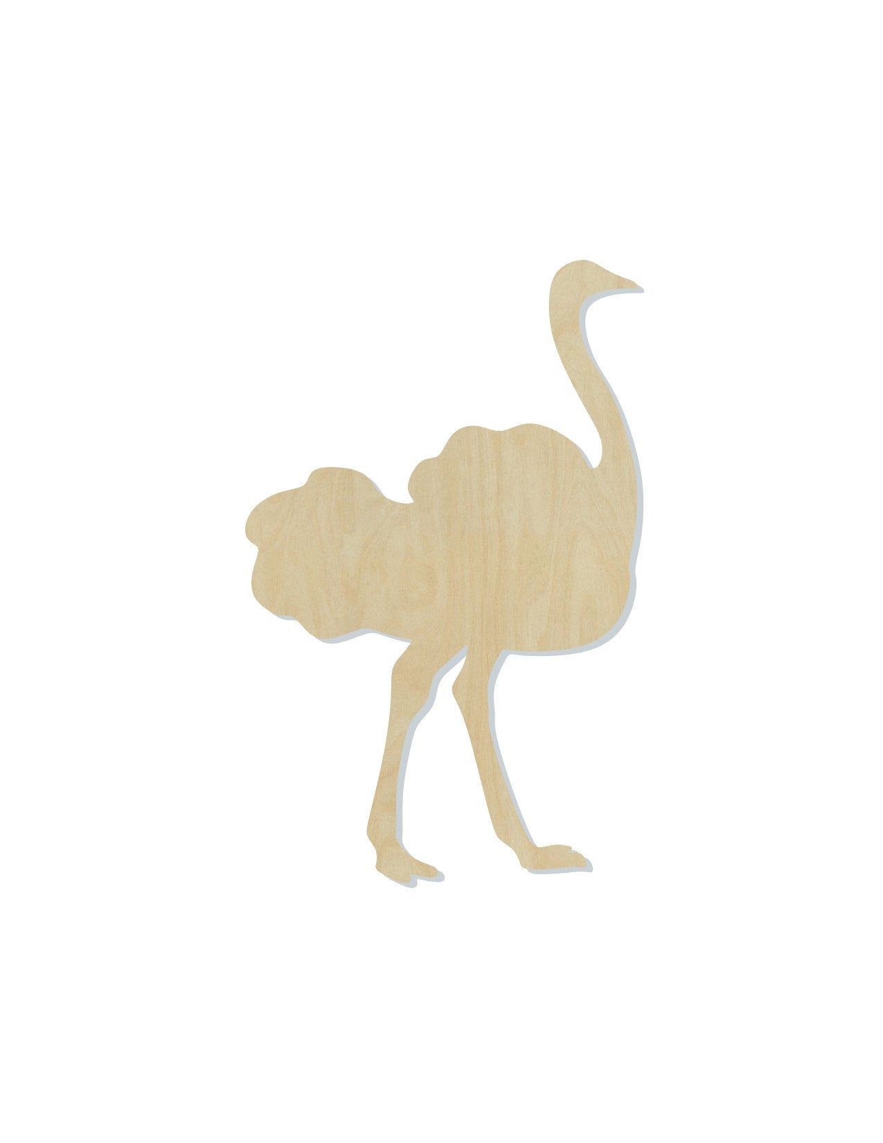 Ostrich wood shape wood cutouts animal cutouts animal shapes DIY Paint kit #1805 - Multiple Sizes Available - Unfinished Wood Cutout Shapes
