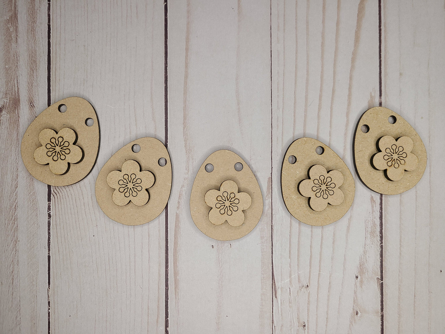 Easter Egg Bunting Banner Craft Kit for adults #2761 - Multiple Sizes Available - Unfinished Wood Cutout Shapes