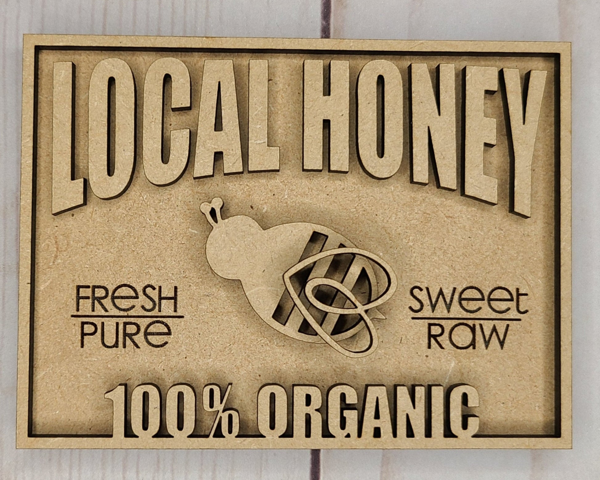 Local Honey Bee Craft Kit #2772 - Multiple Sizes Available - Unfinished Wood Cutout Shapes