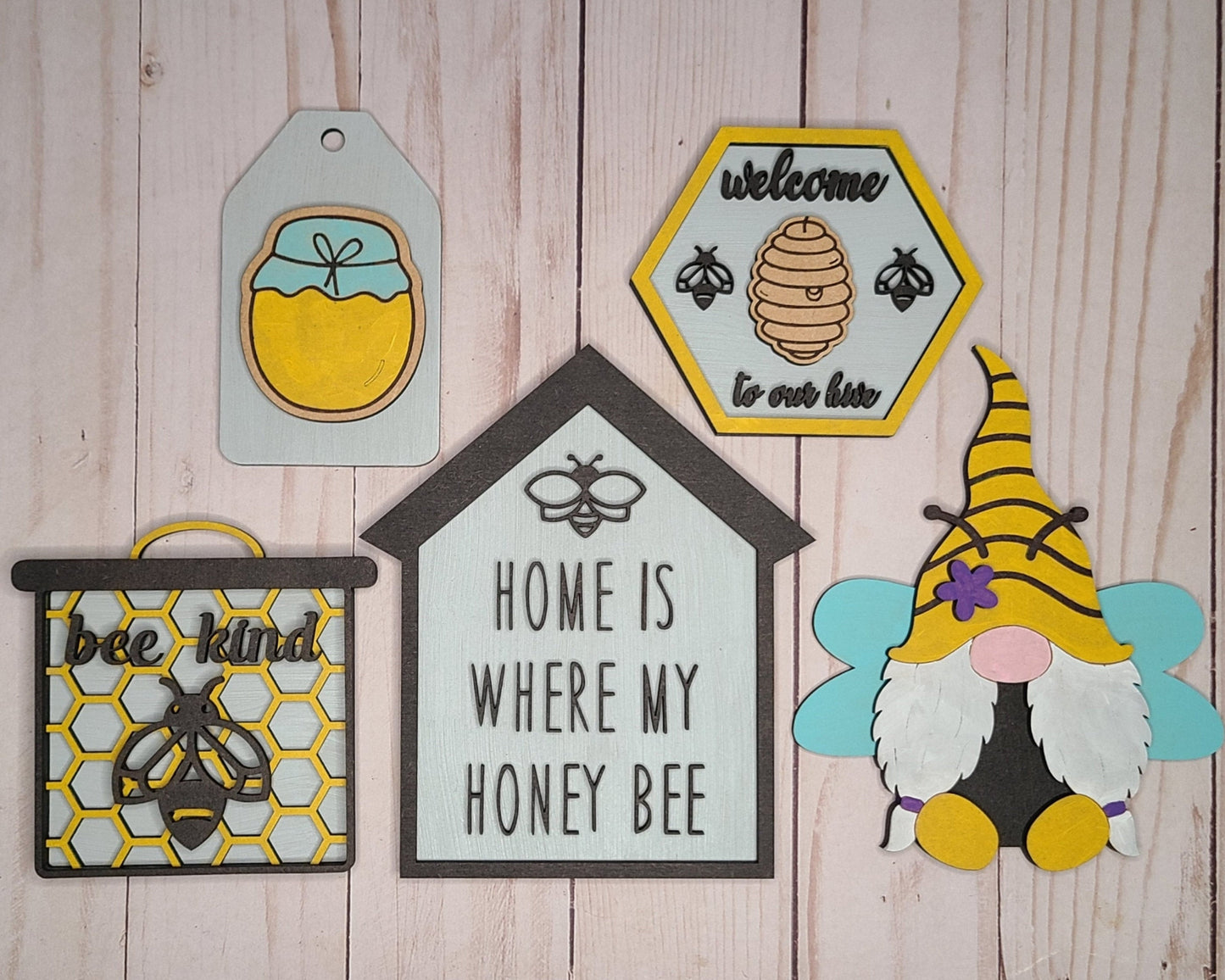 Welcome to our Hive Craft Kit Bee Decor Honey Bee Craft Kit #2686 - Multiple Sizes Available - Unfinished Wood Cutout Frames