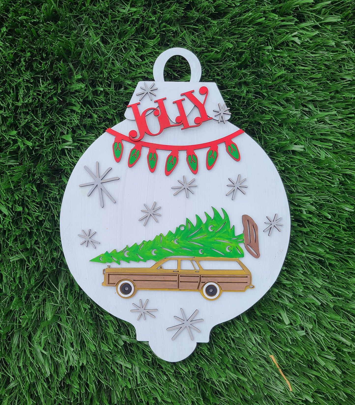 Christmas Wagon Craft Kit DIY Paint kit #2481 - Multiple Sizes Available - Unfinished Wood Cutout Shapes