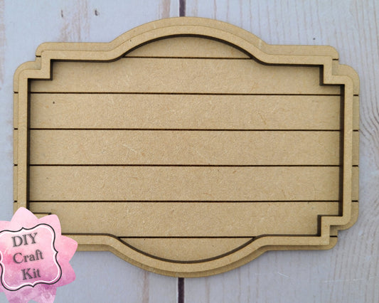 Shiplap Frame #2468 - Multiple Sizes Available - Unfinished Wood Cutout Frames