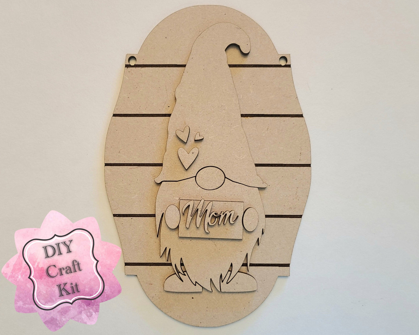 Mom Gnome Kit Craft Night Crafty Craft Kit #2518 - Multiple Sizes Available - Unfinished Wood Cutout Shapes