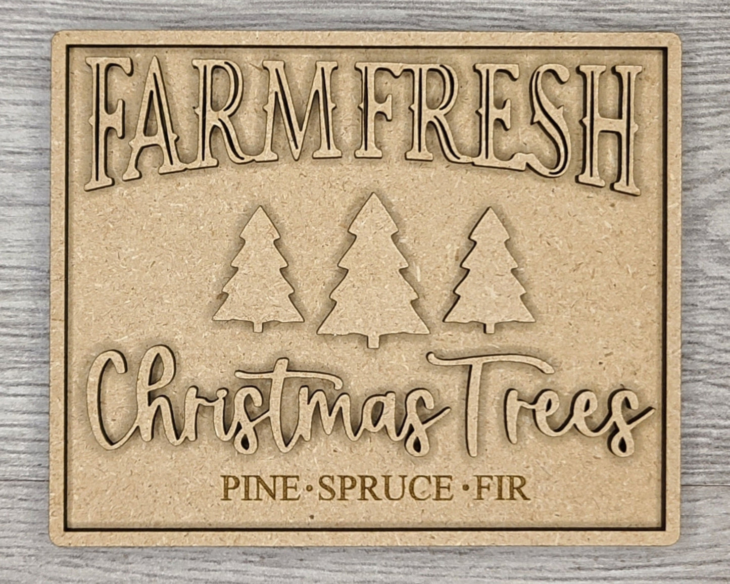 Christmas Tree Farm Christmas Decor DIY Paint kit #2887 - Multiple Sizes Available - Unfinished Wood Cutout Shapes