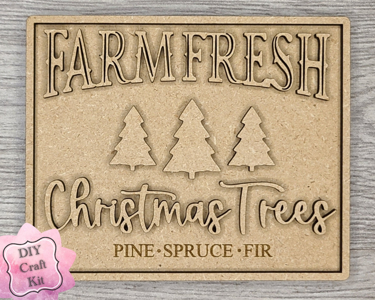 Christmas Tree Farm Christmas Decor DIY Paint kit #2887 - Multiple Sizes Available - Unfinished Wood Cutout Shapes