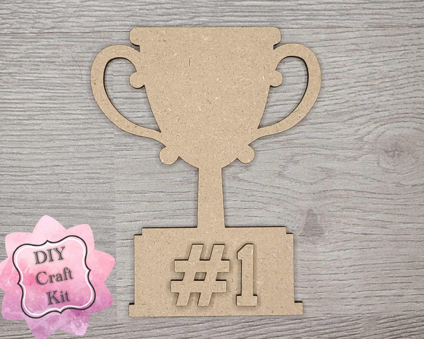 Trophy #1 Winner Soccer life Sport Soccer Decor DIY Paint kit #2936 - Multiple Sizes Available - Unfinished Wood Cutout Shapes