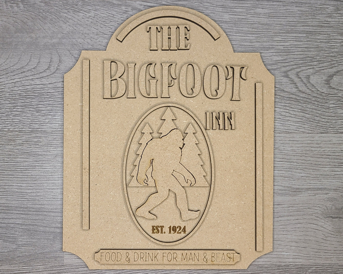 Big Foot Inn Craft DIY Paint Party Kit Craft Kit for Adults #3025 - Multiple Sizes Available - Unfinished Wood Cutout Shapes