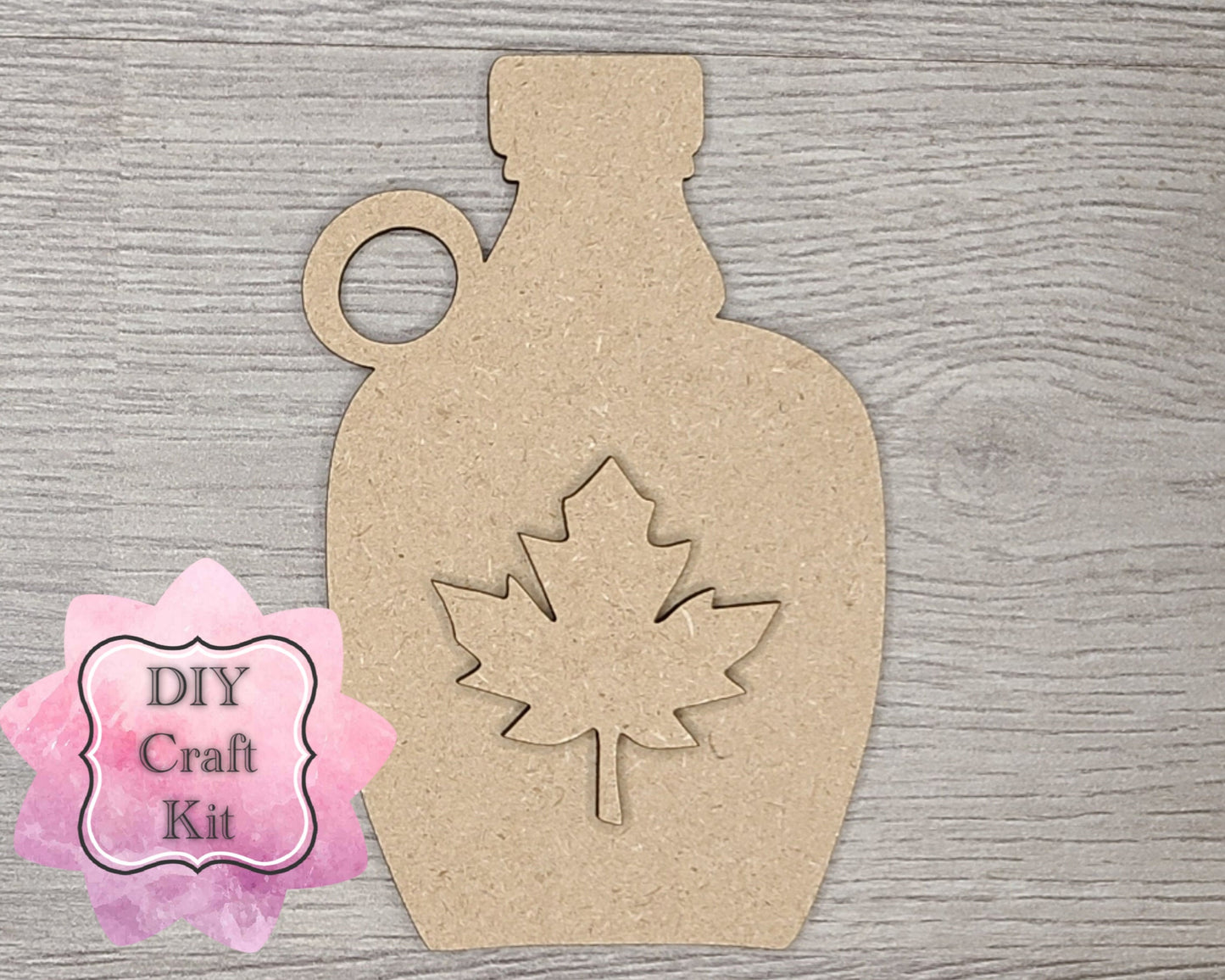 Canadian Maple Syrup Kit Canada Canadian Canada Craft Kit DIY Craft Kit #2942 - Multiple Sizes Available - Unfinished Wood Cutout Shapes