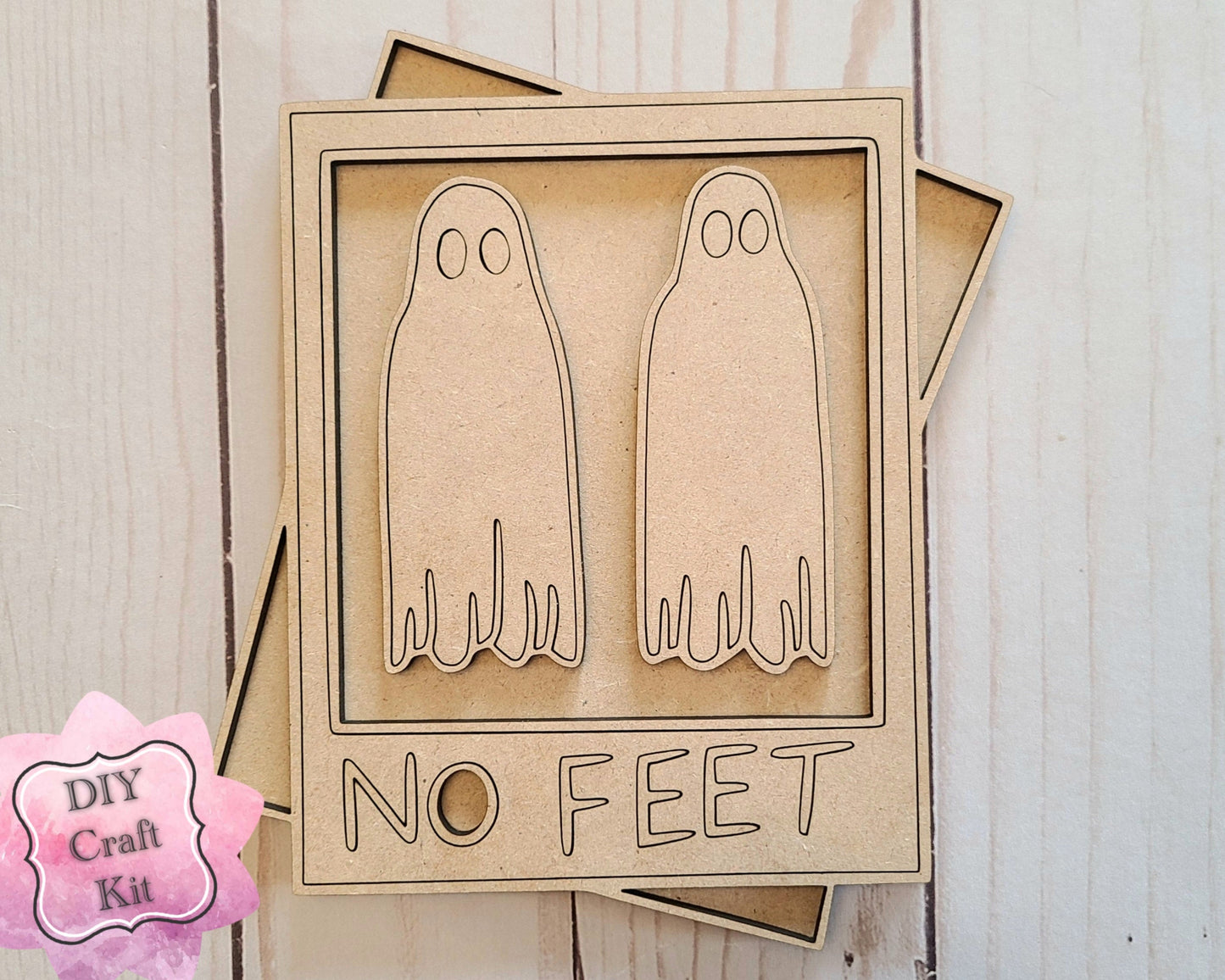 Ghost No Feet Craft Kit #2567 Multiple Sizes Available - Unfinished Wood Cutout Shapes