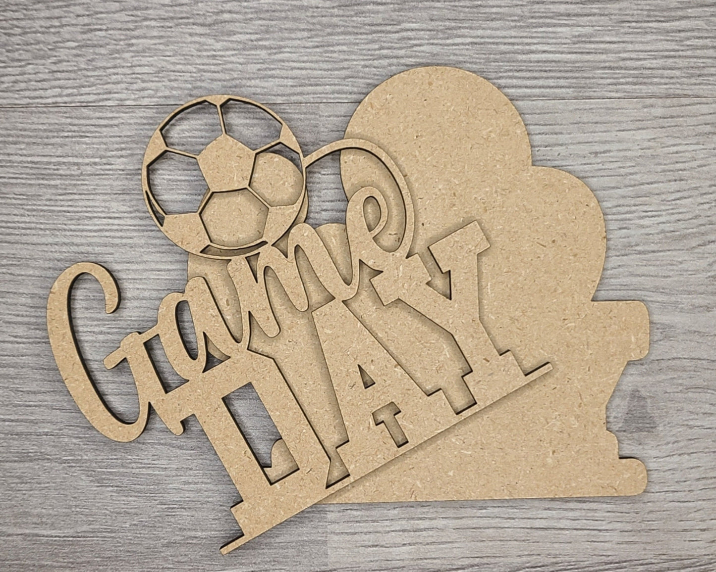 Game Day Soccer life Sport Soccer Decor DIY Paint kit #2935 - Multiple Sizes Available - Unfinished Wood Cutout Shapes