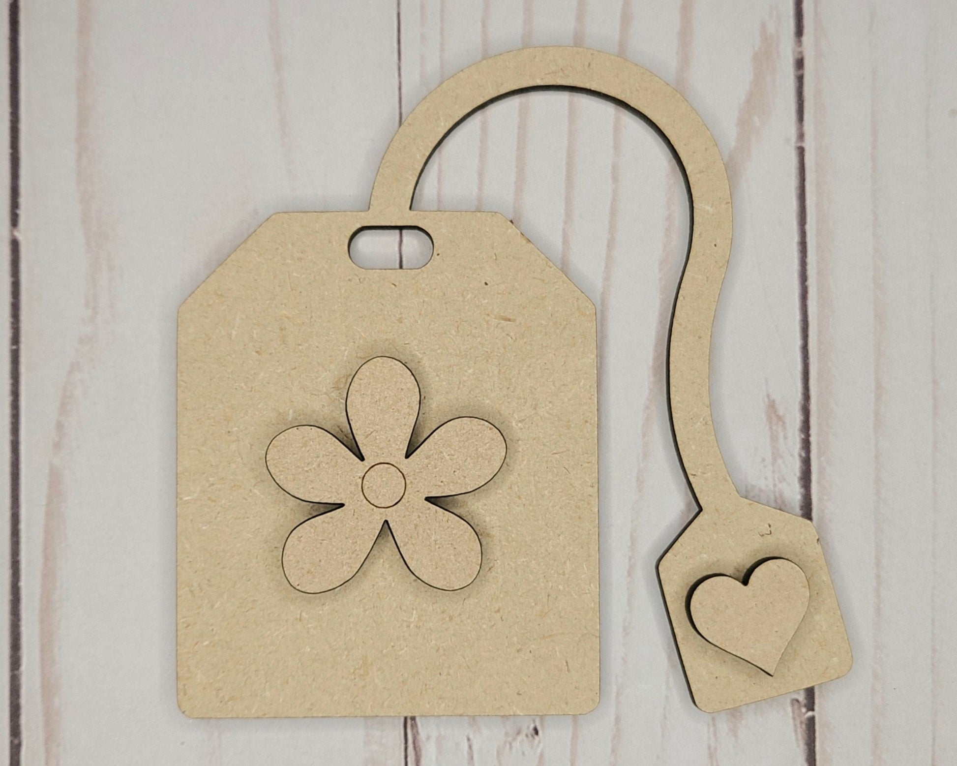 Tea Bag Tea Party Craft DIY Paint Party Kit Craft Kit for Adults #2626 - Multiple Sizes Available - Unfinished Wood Cutout Shapes