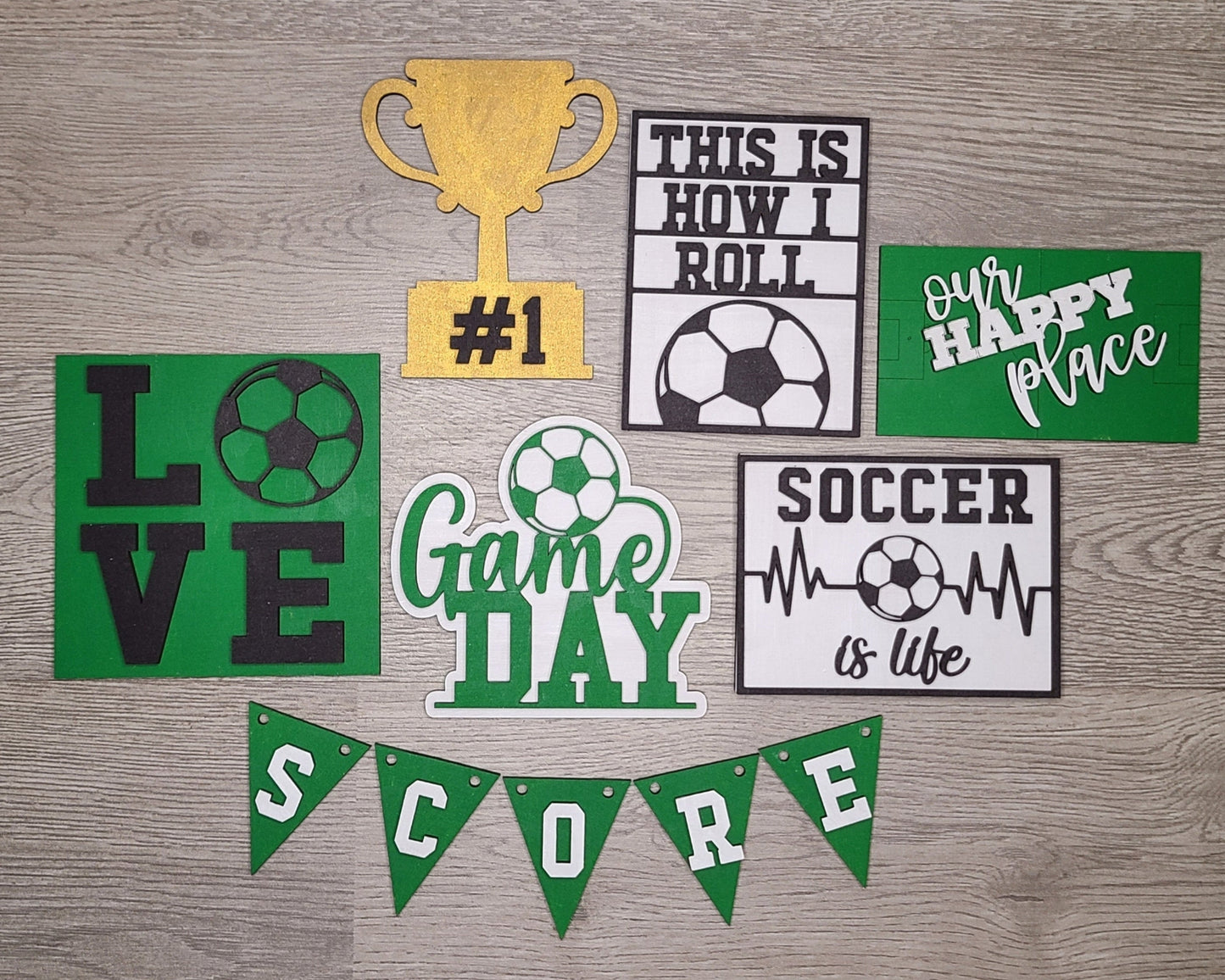 This is How I roll Sport Soccer Decor DIY Paint kit #2931 - Multiple Sizes Available - Unfinished Wood Cutout Shapes