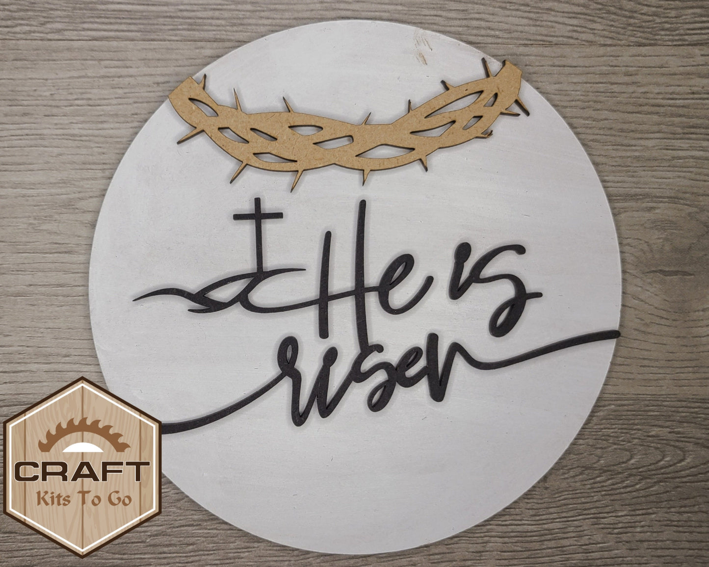 He is Risen Easter Party Craft Kit #2603 - Multiple Sizes Available - Unfinished Wood Cutout Shapes