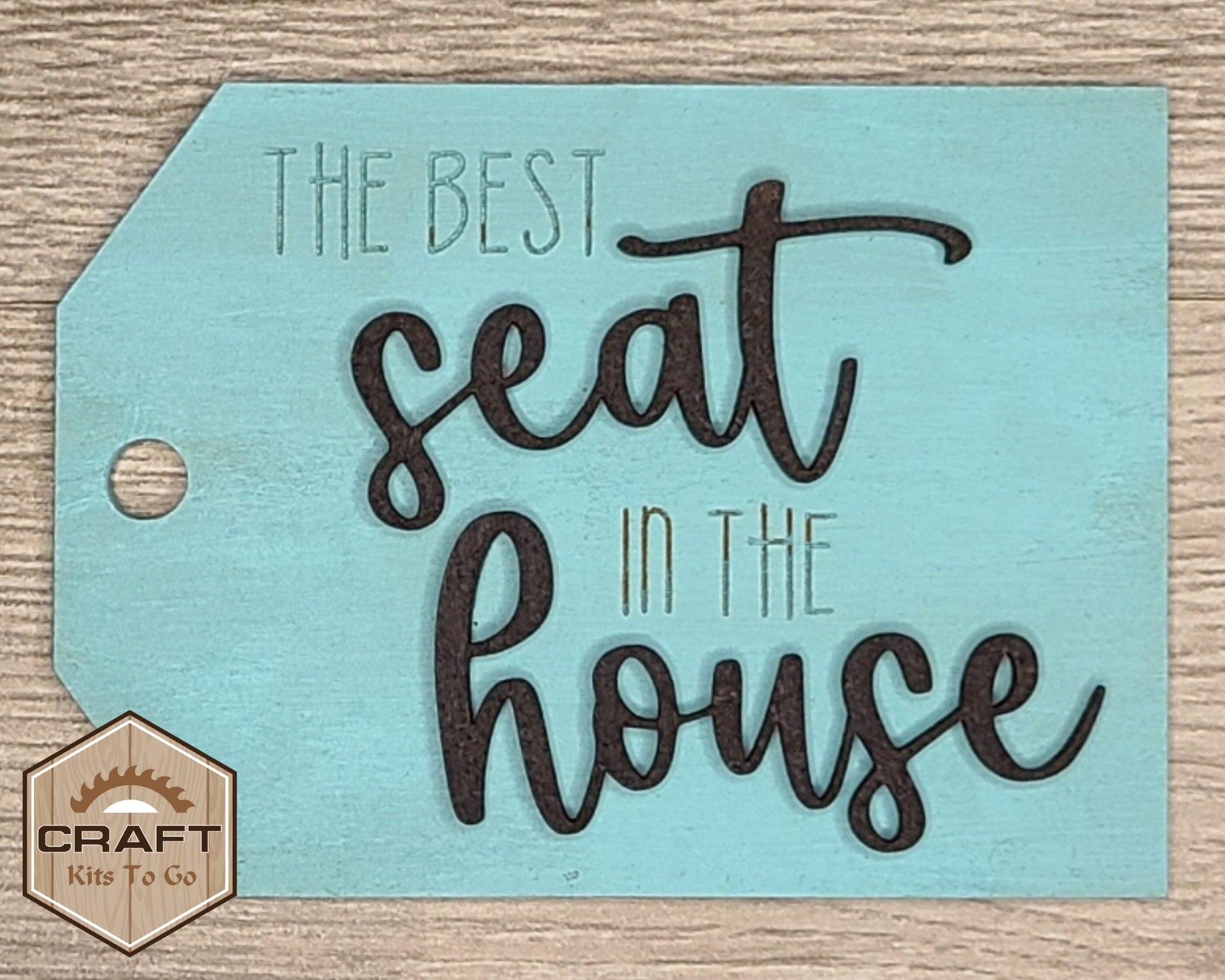Best Seat in the House Bathroom Decor Kit DIY Paint kit #2968 - Multiple Sizes Available - Unfinished Wood Cutout Shapes