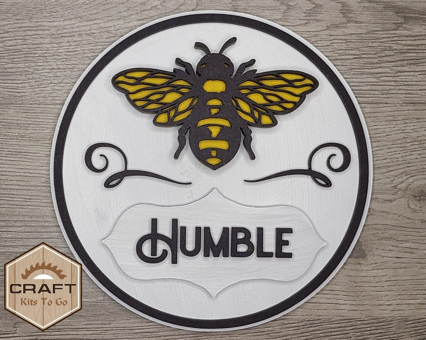 BEE Humble Kit Craft Night Crafty Craft Kit #3124 - Multiple Sizes Available - Unfinished Wood Cutout Shapes