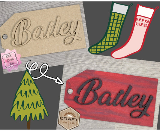 Custom Christmas Stocking Tag | #3186