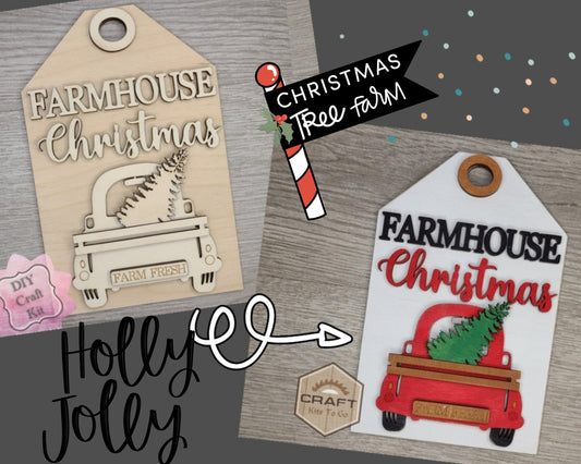 Farmhouse Christmas Truck Tag | #5031