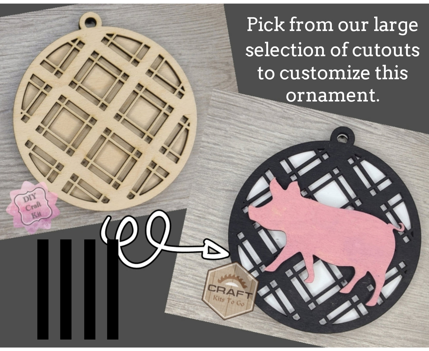 Custom Plaid Christmas Ornament | #2294
