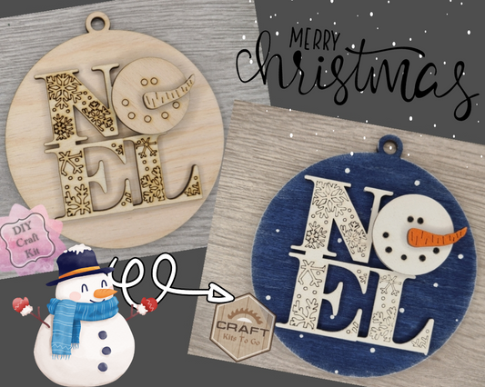 NOEL Snowman Ornament | #3762