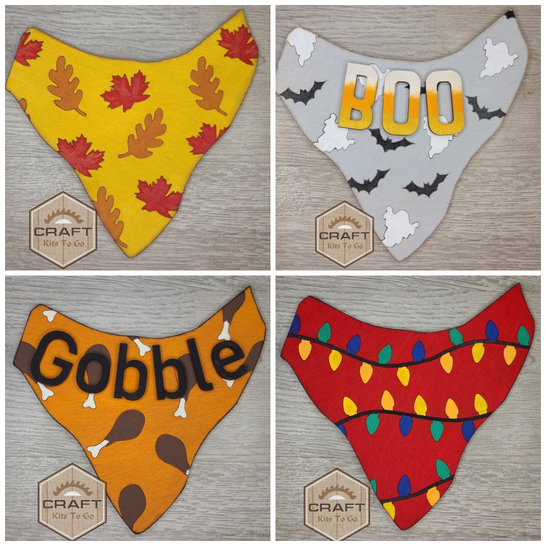 Scottie Interchangeable Sign | SPRING BANDANA | #200005