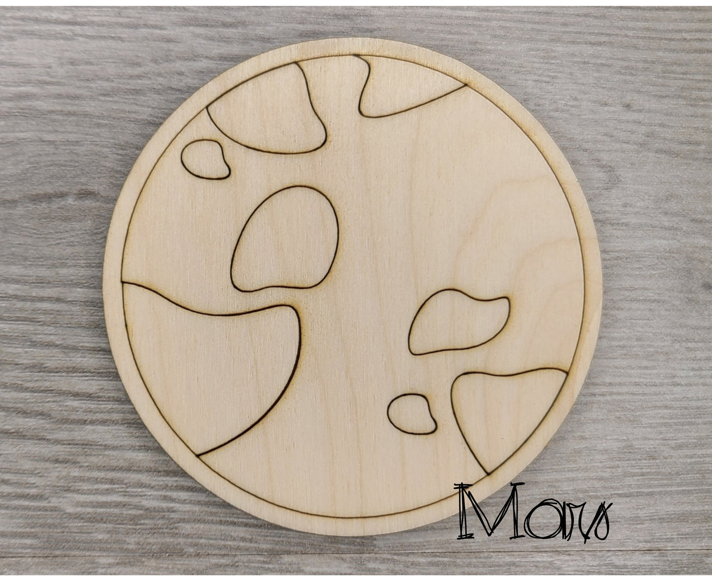 Mars Cutout | Space | Outer Space | Kids Crafts | Wood Shape Cutout | #2228 - Multiple Sizes Available - Unfinished Wood Cutout Shapes