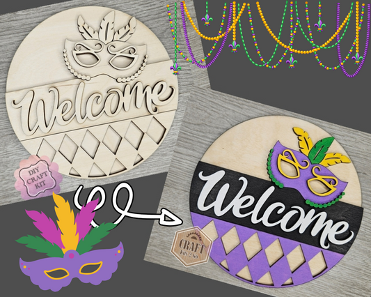 Mardi Gras Welcome Sign | #4036