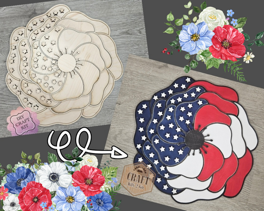 Patriotic Flower Decor | #2254