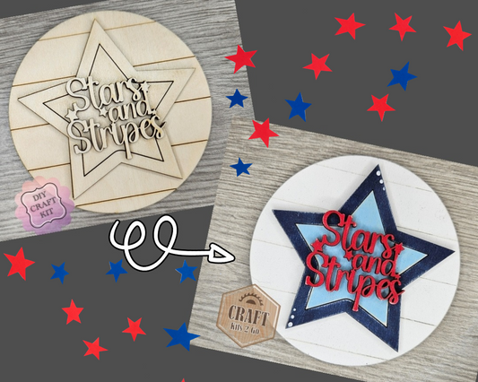 Stars & Strips Star Round | #4234