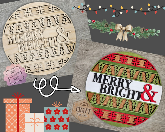 Merry & Bright Sign | #4333