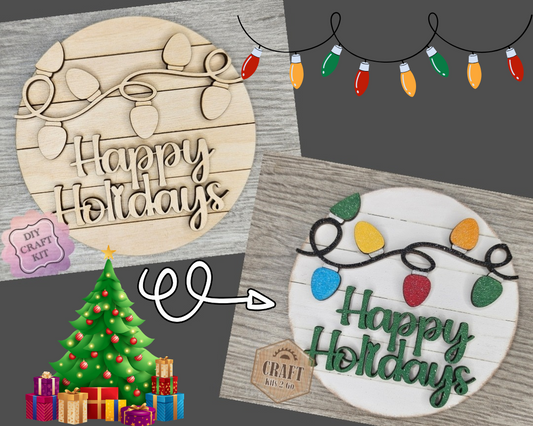 Happy Holidays Sign | #2427