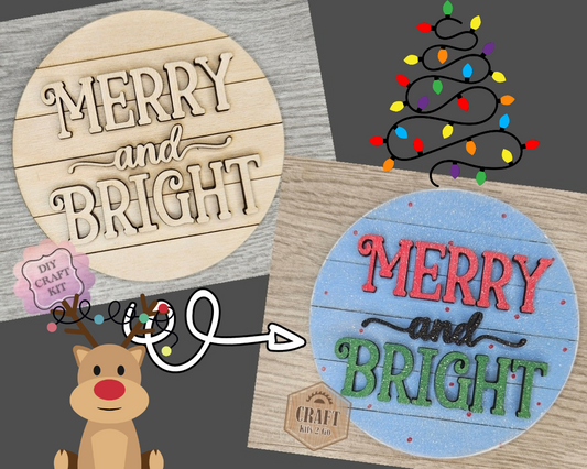 Merry & Bright Sign | #2426