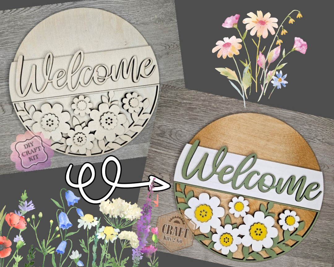 Daisy Welcome Sign | #4631