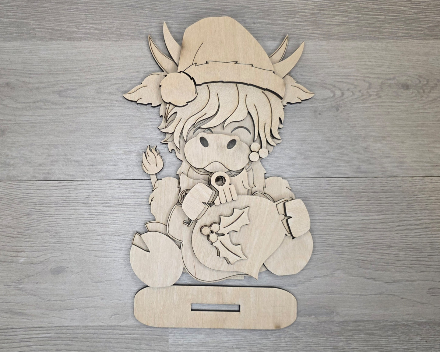 Highland Cow Christmas Shelf Sitter | #5096