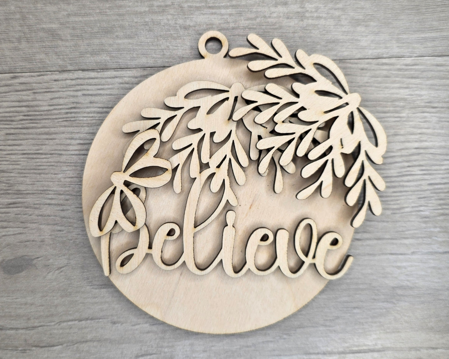 Believe Mistletoe Ornament | #5235