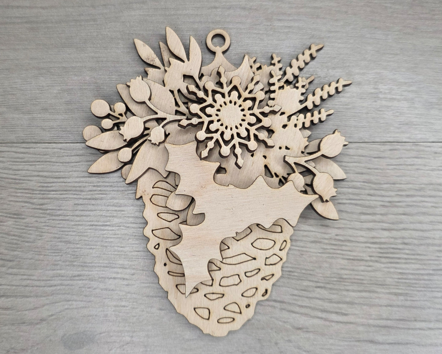 Pine Cone Mistletoe Ornament | #3567
