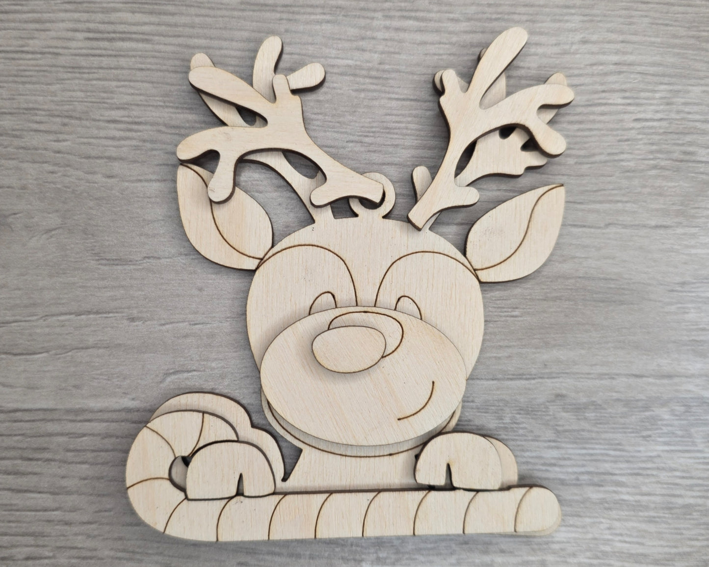Deer Candy Cane Ornament | #2989