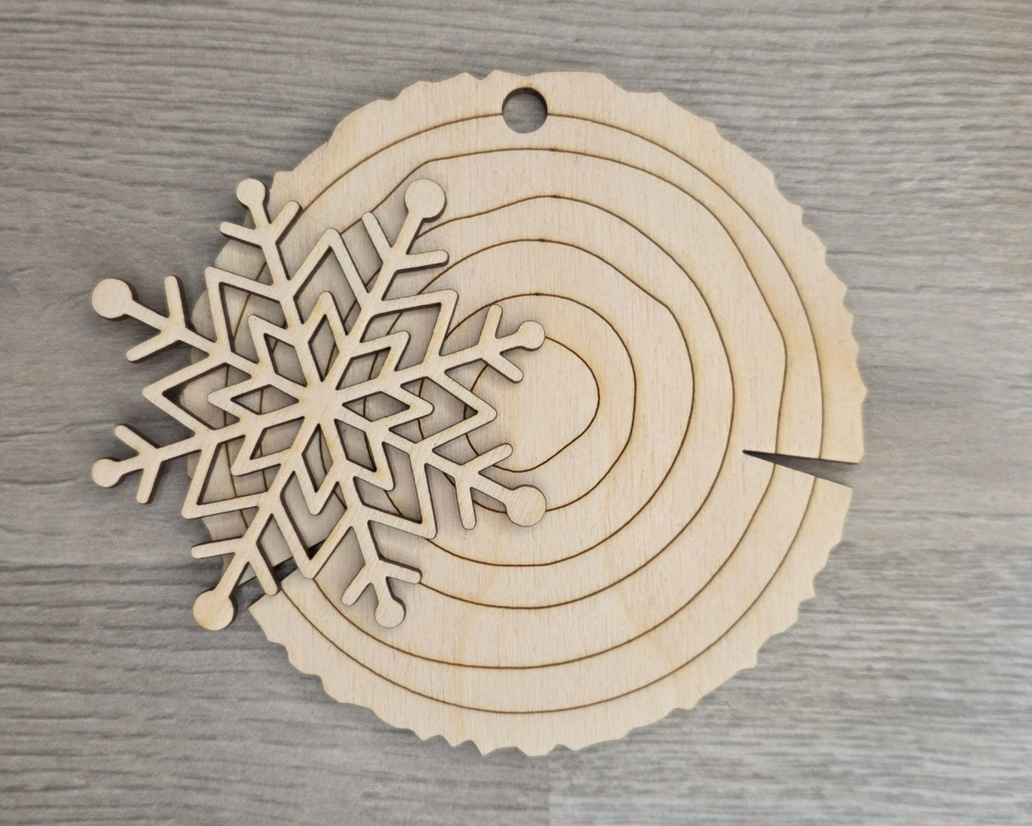 Snowflake Wood slice Ornament | #2929