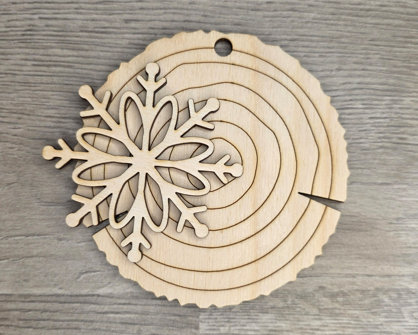 Snowflake Wood slice Ornament | #2986