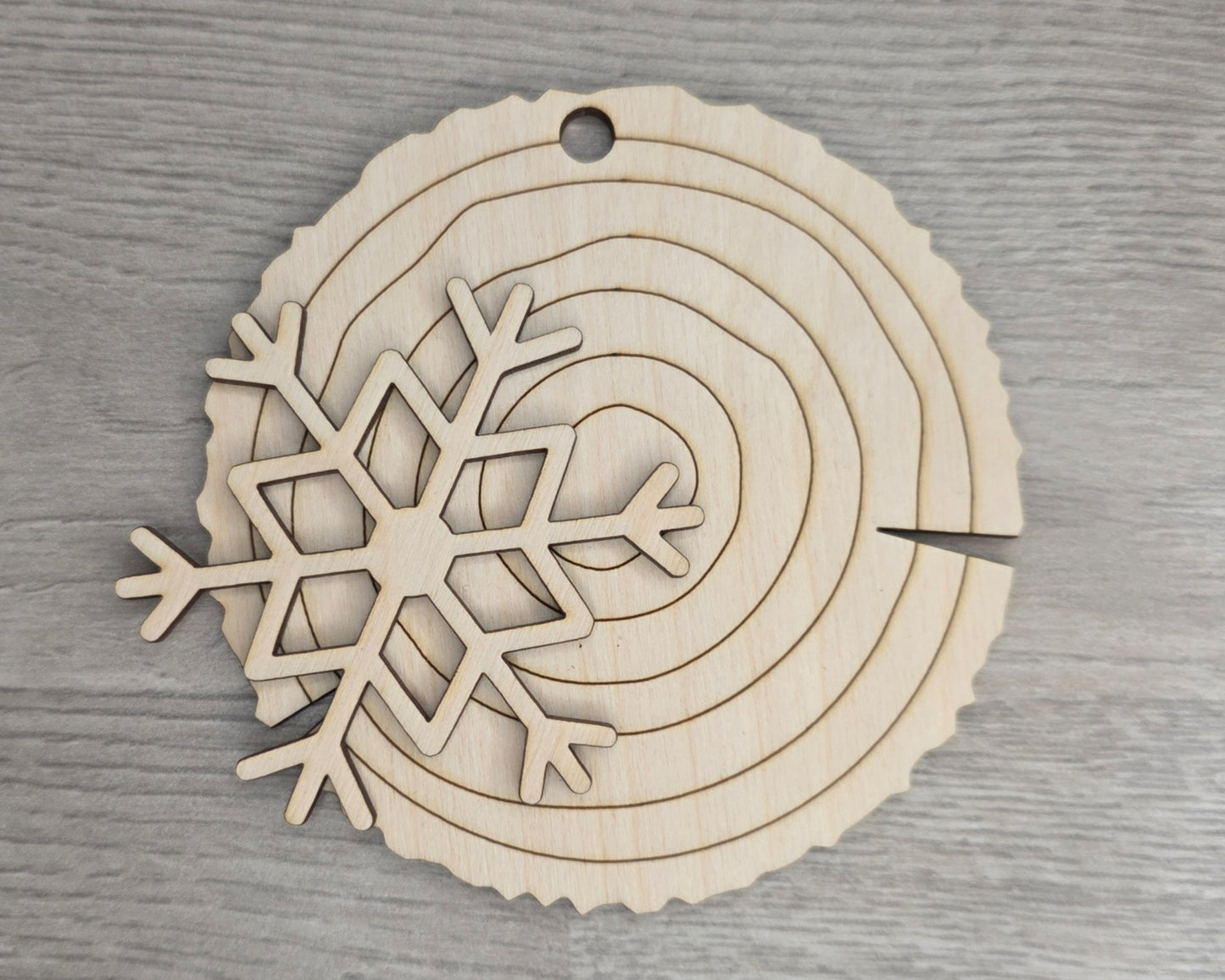 Snowflake Wood slice Ornament | #2927