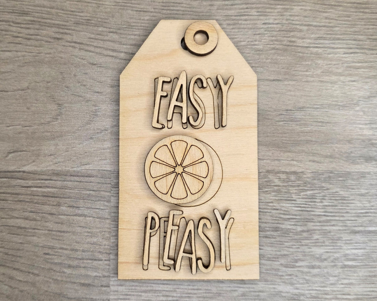 Easy Peasy Tag | Lemon | #2541