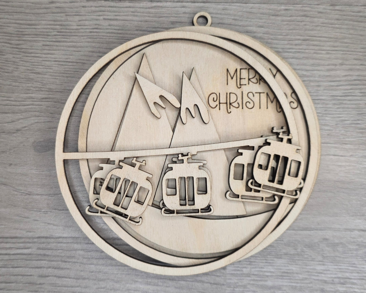 Mountain Gondola Ornament | #5358