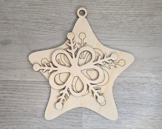 Gingerbread Snowflake Icing Ornament | #5366