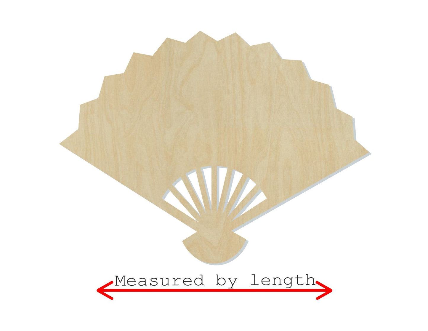 Fan Cutout Wood cutouts DIY Paint Kit Food cutouts #1454 - Multiple Sizes Available - Unfinished Cutout Shapes