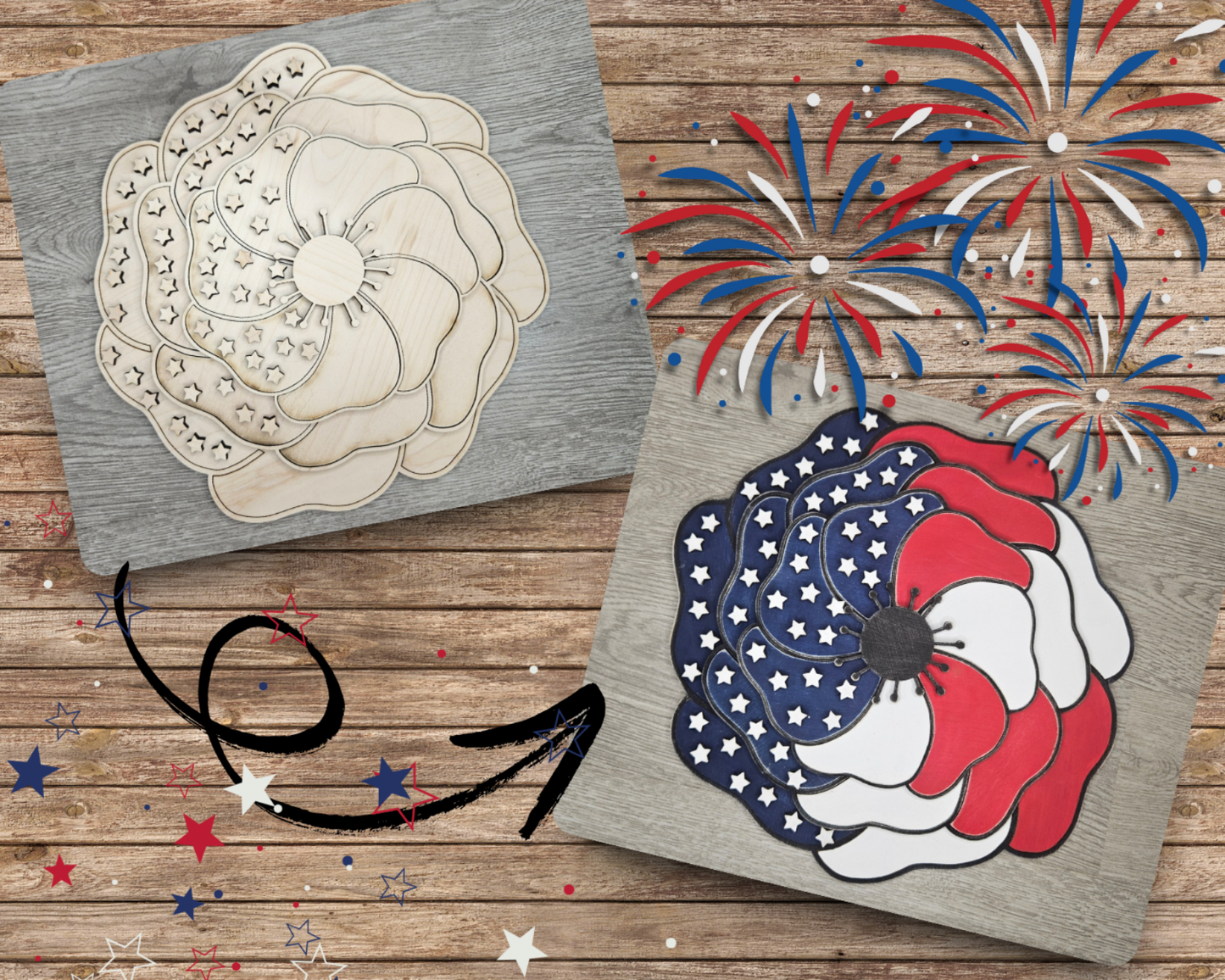 Patriotic Flower Decor | #2254