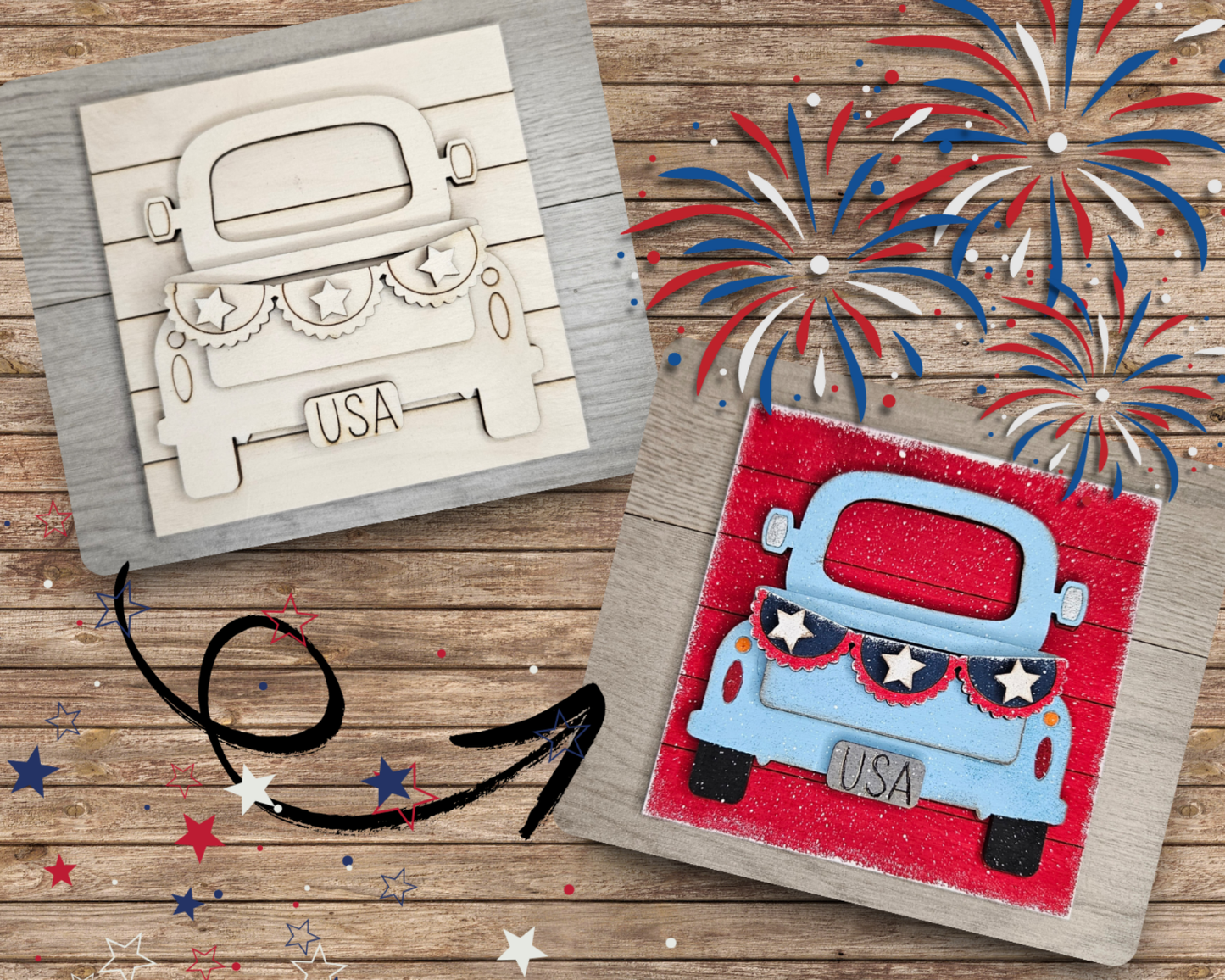 Patriotic Truck | #4904